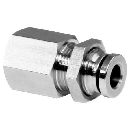 Push-in Pneumatic Fittings - A soft thermoplastic tube connects to 304 / 316 stainless steel ...