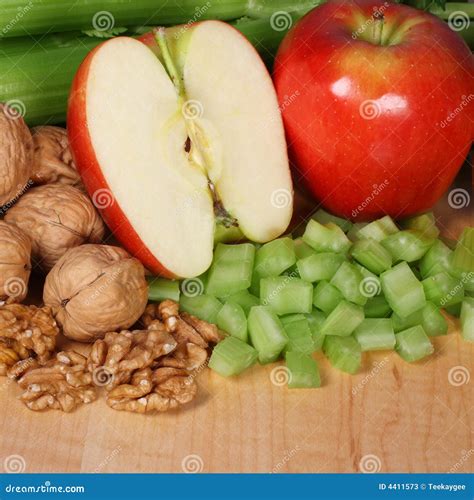 Waldorf salad ingredients stock image. Image of crisp - 4411573