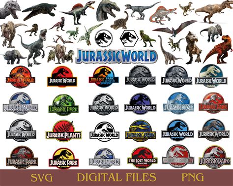 Jurassic Park Bundle Svg Png Jurassic World Svg Png Dinosaur Clipart