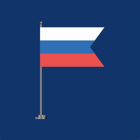 Ilustração do modelo de bandeira da rússia Vetor Premium