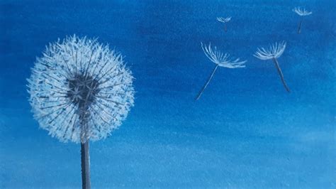 Watercolor Quick Painting 15 Dandelion Watercolor Painting Flower