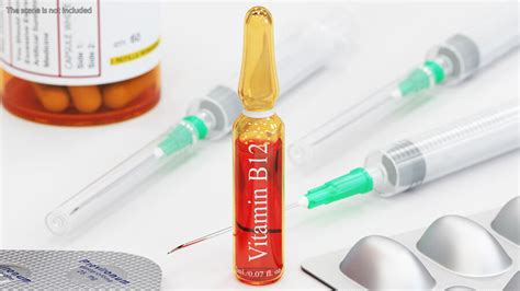 Ampola De Vitamina B12 Injetável - Ampola âmbar de vitamina B12 2ml Modelo 3D $19 - .blend .max .ma .lxo ...