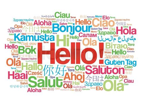 Hello In Different Languages Word Cloud