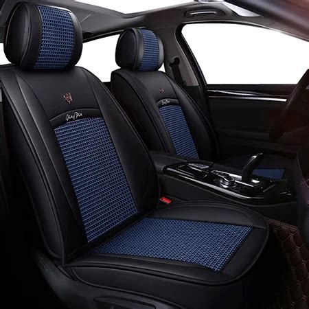 (Front + Rear) Leather ice silk universal car seat covers For ...