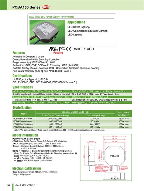 Pcba Series W Ac Dc Dimm V Vr Pwm Pcba Series