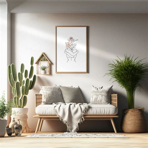 Floral Naked Woman Line Art Set Abstract Woman Body Line Drawing Feminist Wall Art Set