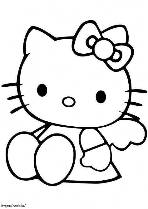 Hello Kitty Angel Coloring Page