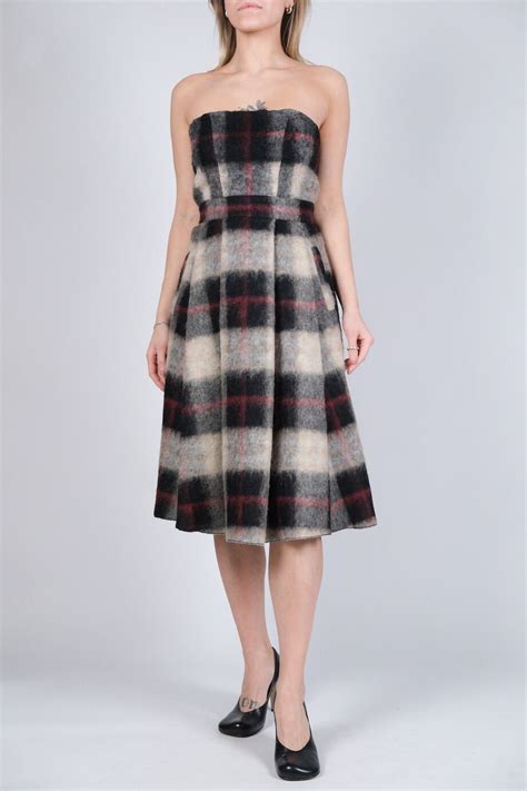 D&G | Платье без бретелей в крупную клетку (27259) | FASHION LAVKA