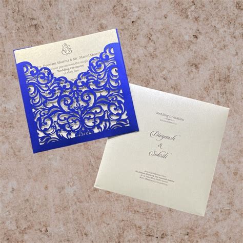 Kl Lasercut Paper Wedding Invitation Card Leaflet At Rs