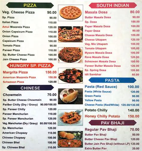 Menu at Hungry Pizza Corner, Udaipur