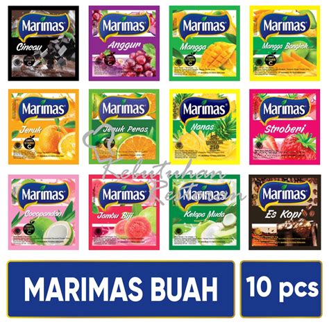 Marimas Minuman Instant Serbuk Aneka Rasa Renceng Sachet