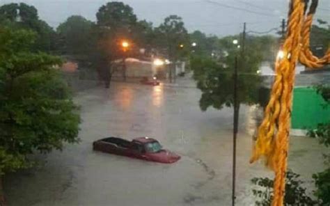 Torrenciales lluvias inundan Tamuín Protección Civil en alerta El