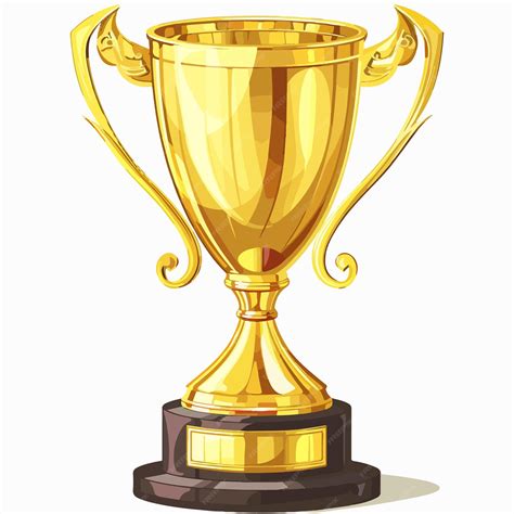 Un dibujo de un trofeo de oro con las palabras la palabra en él