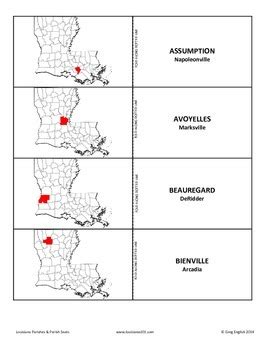 Louisiana Parish Parish Seats Know It All By Mre S History Emporium