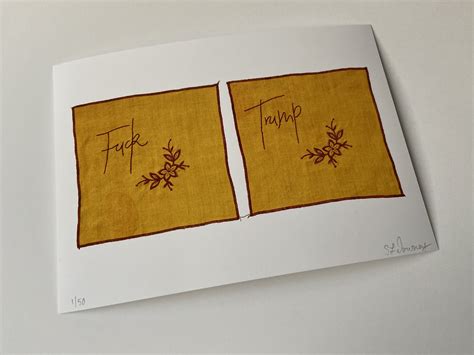 Fuck Trump Limited Edition Signed Giclee Art Prints Badass Cross Stitch