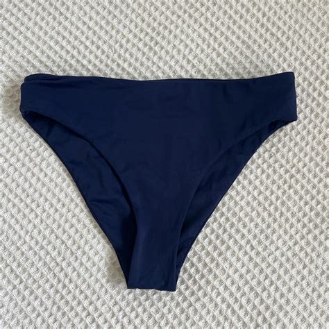 Navy Blue Assembly Label Bikini Bottoms Depop