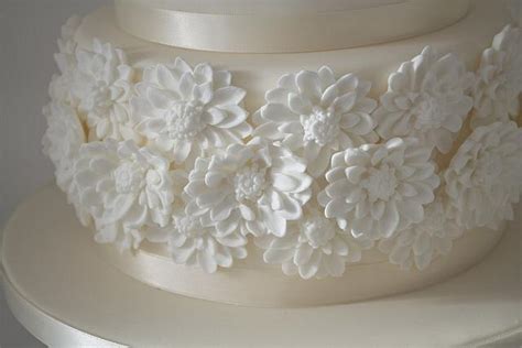 White Flower Wedding Cake Cake By Sugar Ruffles Cakesdecor