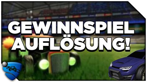 ROCKET LEAGUE GEWINNSPIEL AUFLÖSUNG YouTube