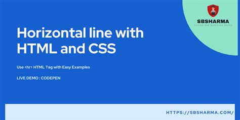 Horizontal Line Hr Html Tag With Css Sbsharma