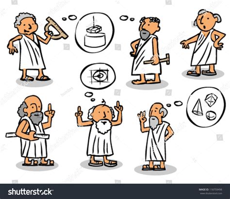 Greek Philosophers Stock Vector Illustration 118759498 Shutterstock