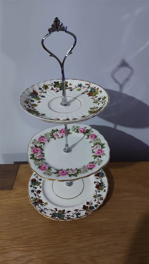 Unique Vintage 3 Tier Afternoon Tea Cake Stand For Tea Room Etsy Uk