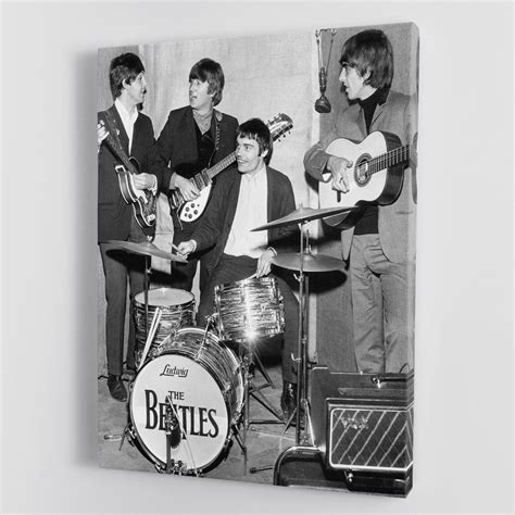 The Beatles With Guest Drummer Jimmy Nicol Canvas Print Or Poster