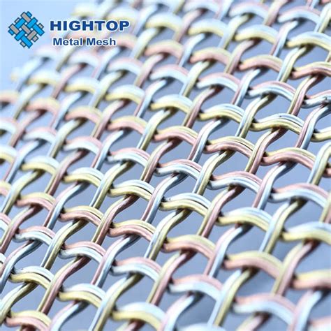 Ht Ar Decorative Brass Wire Crimped Woven Mesh Panel Hightop