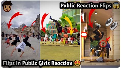 Best Girls Reaction😱👀💯flip In Public Reaction Stunt Tiktok