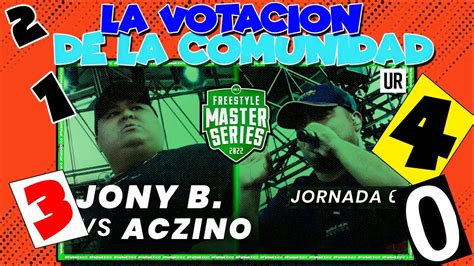 Aczino Vs Jony Beltran La Votaci N De La Comunidad Fms M Xico J