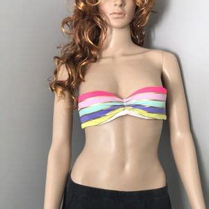 Victoria S Secret Swim Victorias Secret Strappy Back Bandeau Bikini Top Poshmark