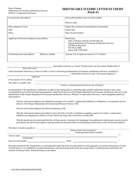 Form 440 3640A Oregon Fill Out Printable PDF Forms Online