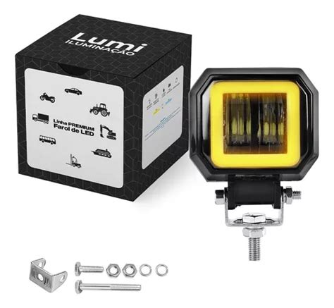 Par Refletor Holofote Luminaria Farol Leds V V Cor Da Carca A