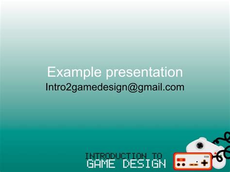 Example Presentation Intro2gd | PPT