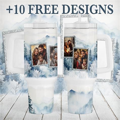 Oz Picture Tumbler Wrap With Silver Glitter Frames Picture Tumbler