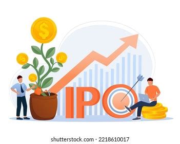 Ipo Initial Public Offering Investment Opportunity Stock Vector