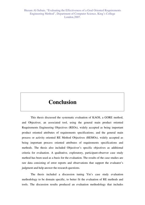 PDF Conclusion Evaluating The Effectiveness Of A Goal Oriented