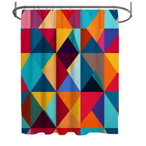 East Urban Home Classic Geometric Shower Curtain Abstract Bathroom