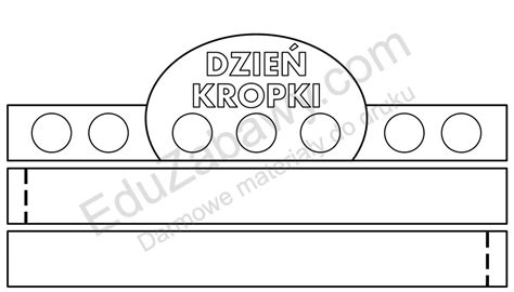 Opaska na głowę na Dzień Kropki do druku dla dzieci