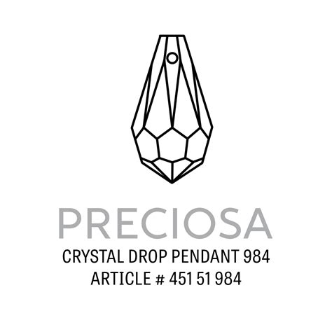 Preciosa Crystal 984 Drop Pendant 18x9mm Crystal Celsian 1 Pc