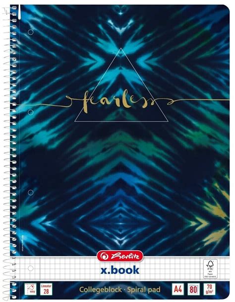 Herlitz Collegeblock New Batik Fearless Din A Kariert Mit R Ndern