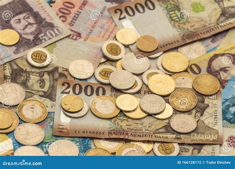 Hungarian Forint Huf Banknotes And Coins Stock Photo Image Of