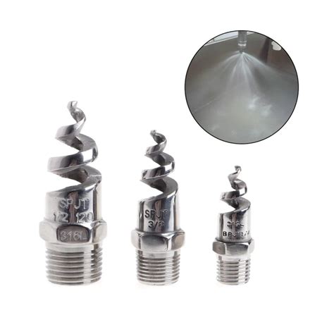 New 14 38 12 Stainless Steel Spiral Cone Atomization Nozzle Spray Sprinkler Heads C42 In