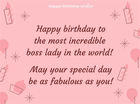 Happy Birthday Wishes For Boss Lady Quotes - Free Printable
