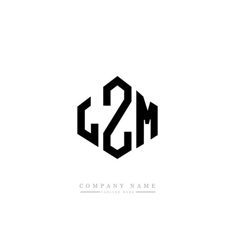 LZM letter logo design with polygon shape. LZM polygon and cube shape ...