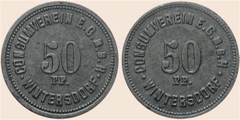 Münzkatalog Online Wintersdorf Consumverein 50 Pfennig