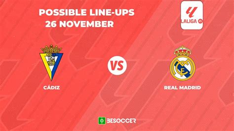 Possible Lineups For Cadiz V Real Madrid