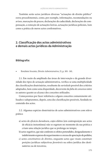 Classificação DOS ATOS Administrativos Lições de DA J C Vieira de