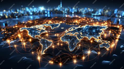 Premium AI Image | This animated world map with visual effects and ...