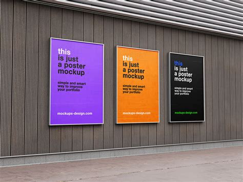 Free Street Framed Posters Mockup Psd Set Psfiles