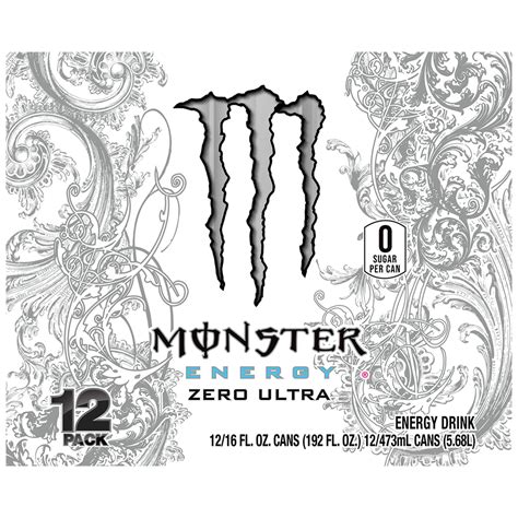 Buy Monster Energy Zero Ultra Sugar Free Energy Drink 16 Fl Oz 12